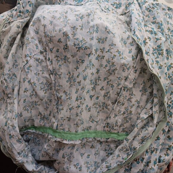 Vintage Women's 6/8 Dress 1960's Country Handmade 1of1 Blue Floral Cottage Day - Picture 7 of 7